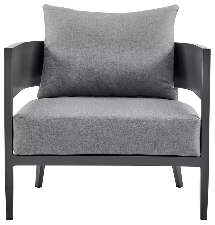 Menorca Dark Gray Upholstered Outdoor Club Chair