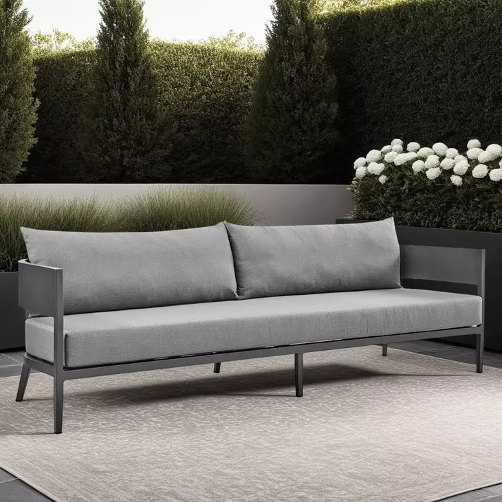 Menorca Dark Gray Outdoor 94" Sofa