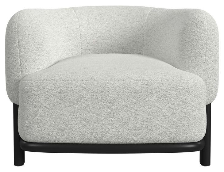 Andalusia White Upholstered Accent Chair