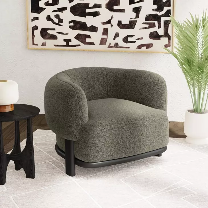 Andalusia Spanish Moss Upholstered Accent Chair