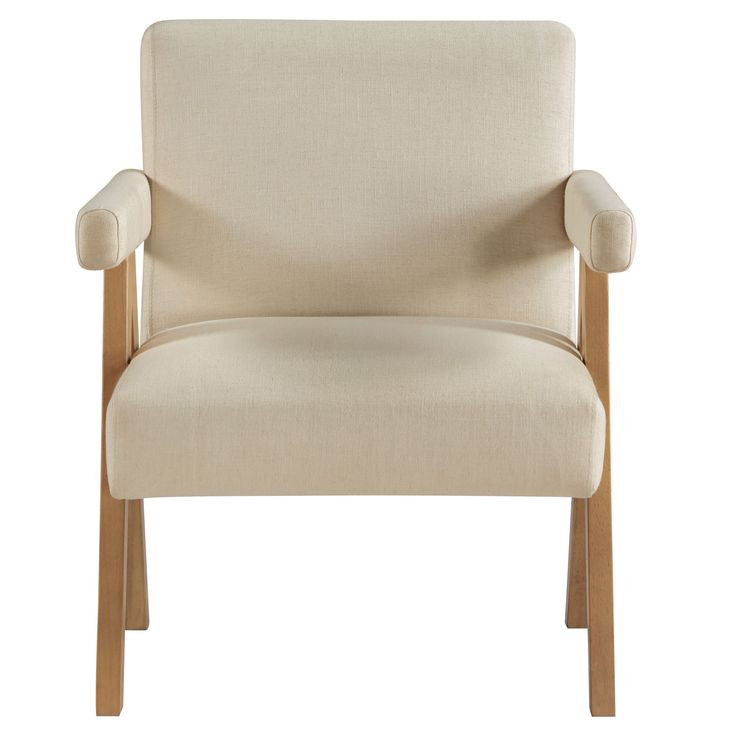 Helen Cream and Chestnut Accent Chair