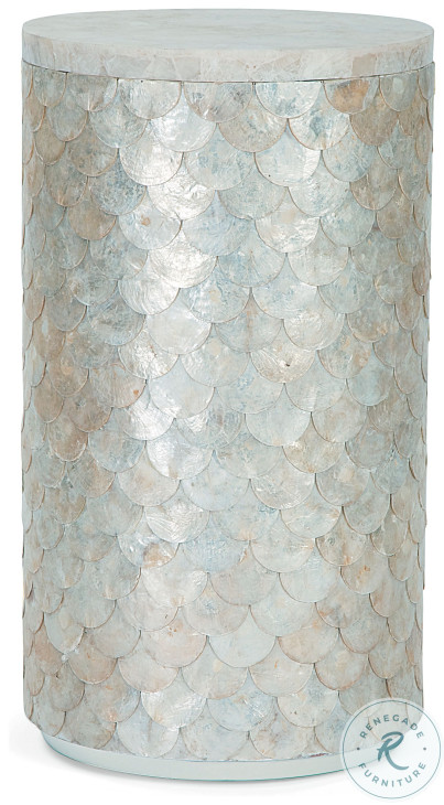 Capiz Inlaid Shell Accent Table