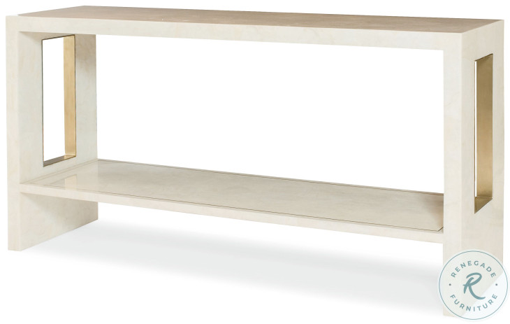 SF54 Inlaid Crystal Stone Console Table