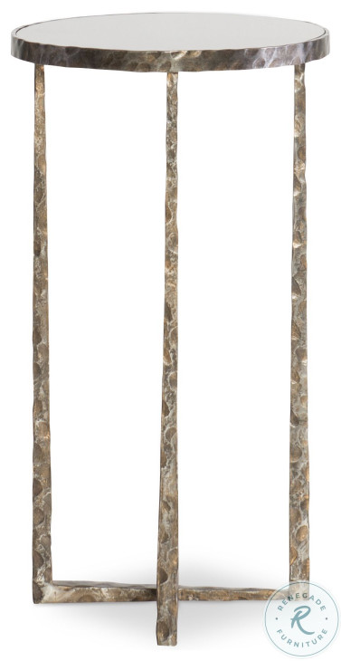 Linda Glass And Antique Bronze Accent Table