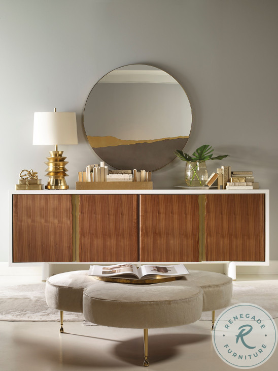 Kintsugi White Lacquer And Walnut Credenza