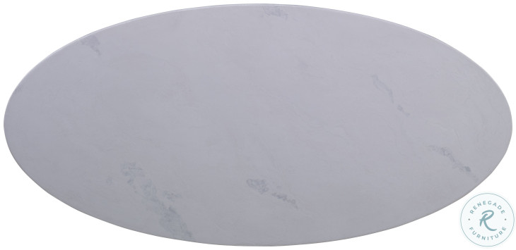 Wilcox Arctic White Scagliola And Bronze Cocktail Table