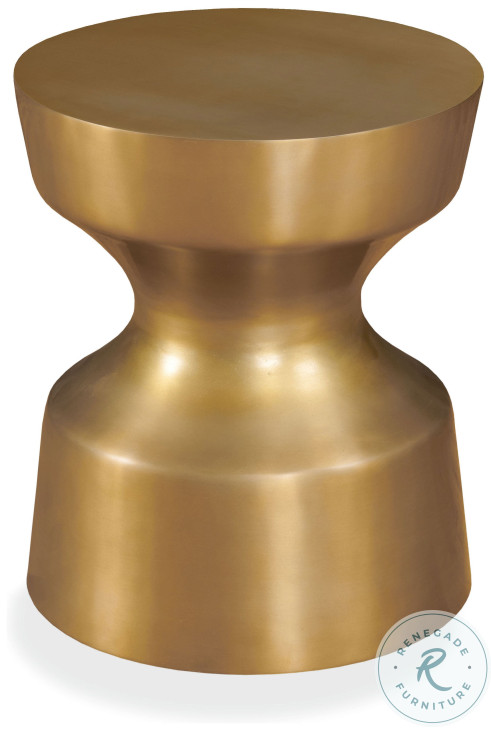 Colton Antiqued Brass Side Table