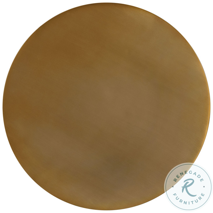 Colton Antiqued Brass Side Table