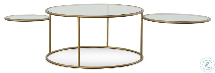 Cassie Clear Glass And Antique Brass Coffee Table