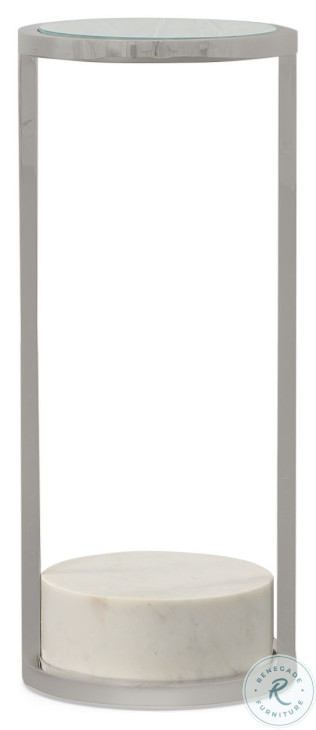 Vista Clear Glass And Polished Nickel Spot Table