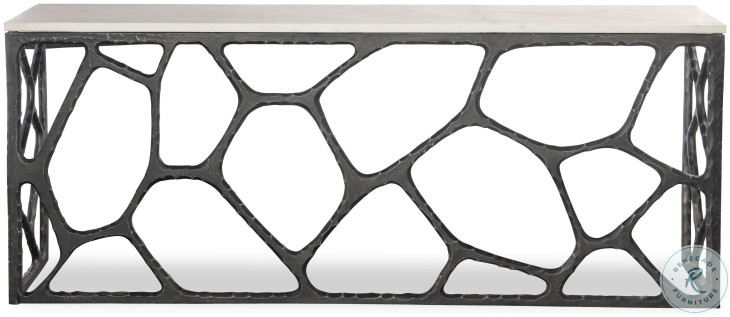 Zane White Marble And Oil Rubbed Bronze Console Table