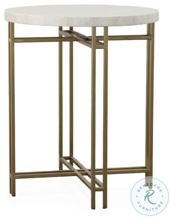 Carter White Capiz Shell Accent Table
