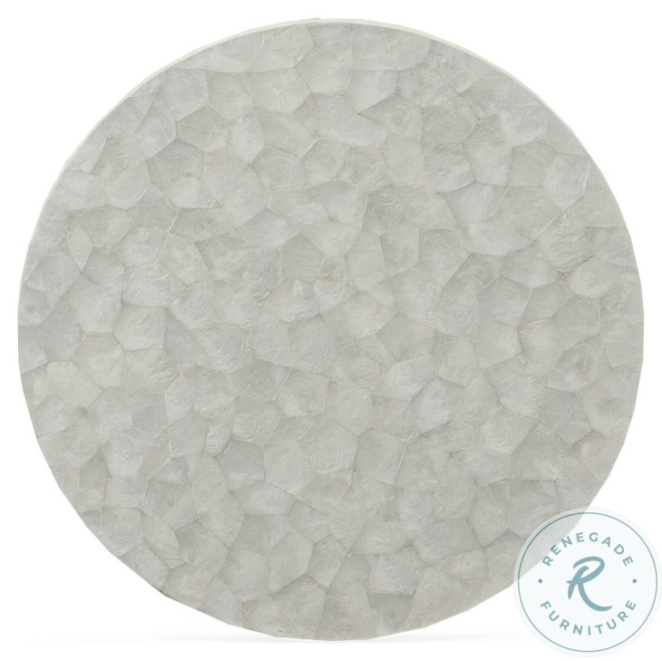Carter White Capiz Shell Accent Table