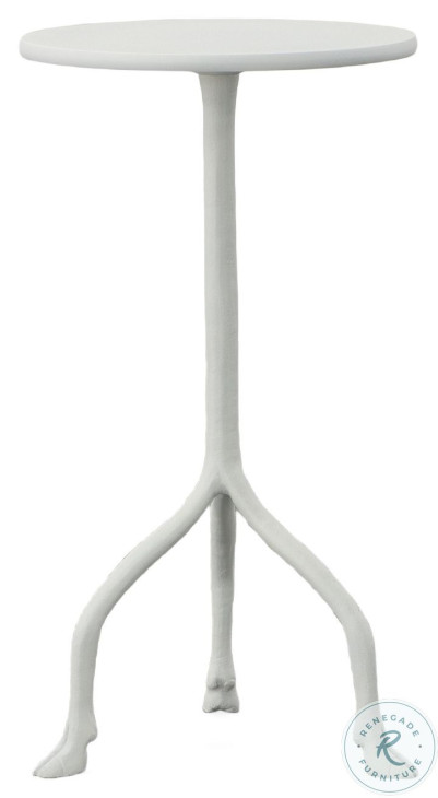 Marla White Plaster Drinks Table