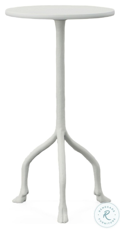 Marla White Plaster Drinks Table