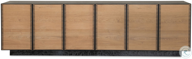 Wayland Black Cerused And Natural Large Media Console