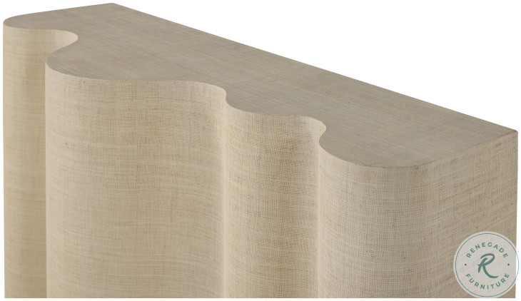 Layton Off White Raffia Console Table
