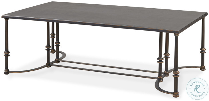 Arezzo Grey And Oil Rubbed Bronze Coffee Table