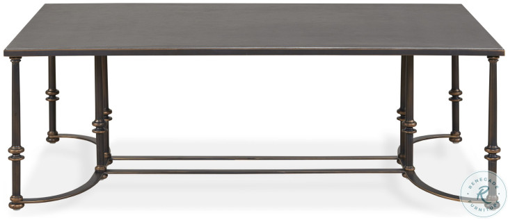 Arezzo Grey And Oil Rubbed Bronze Coffee Table
