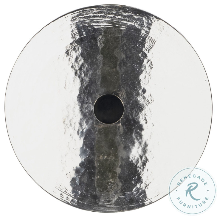 Vetro Glass And Pewter Accent Table