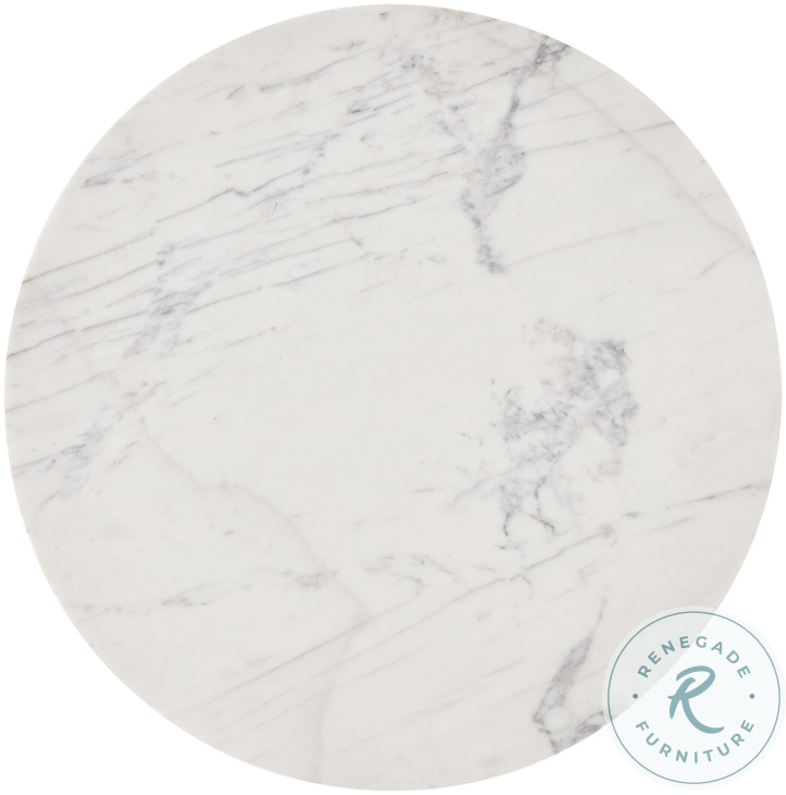 Barco Banswara Marble 20" Round Accent Table