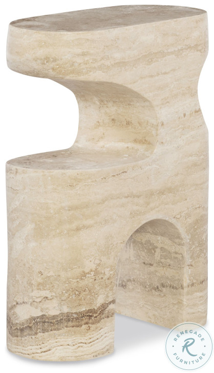 Bernini Travertine Accent Table