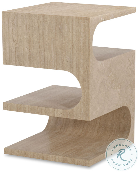 Ascoli Travertine Accent Table