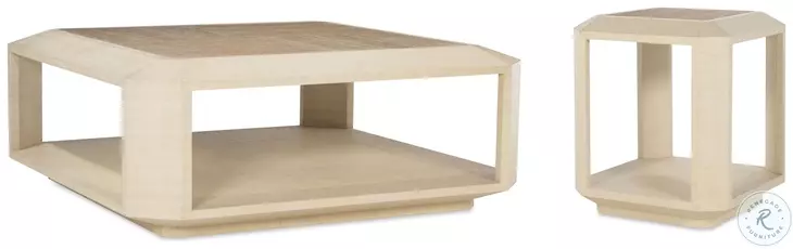 Randolph Cream And Natural Occasional Table Set
