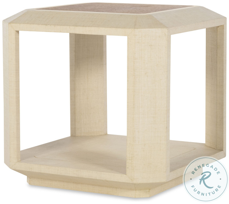 Randolph Cream And Natural End Table