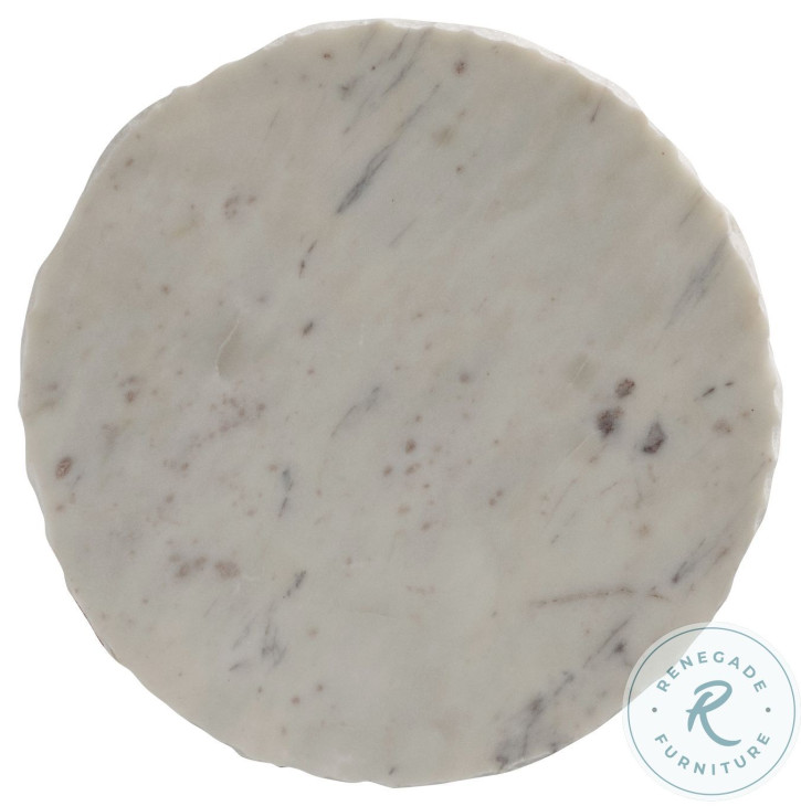 Barco Banswara Marble 10" Round Accent Table