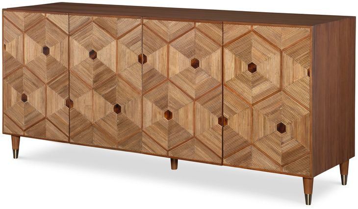 Cantata Brown 4 Door Credenza