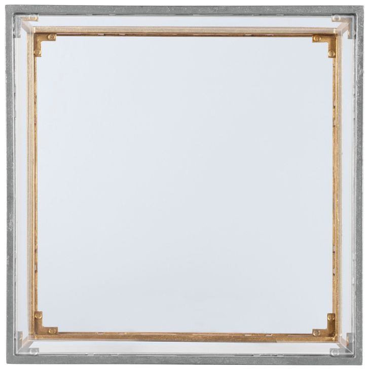 Grand Tour Furniture Gold Square Glass Top Barnet Lamp Table