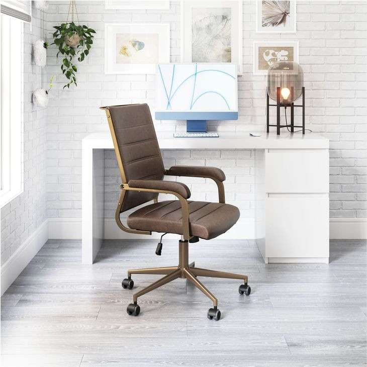 Auction Espresso Adjustable Swivel Office Chair