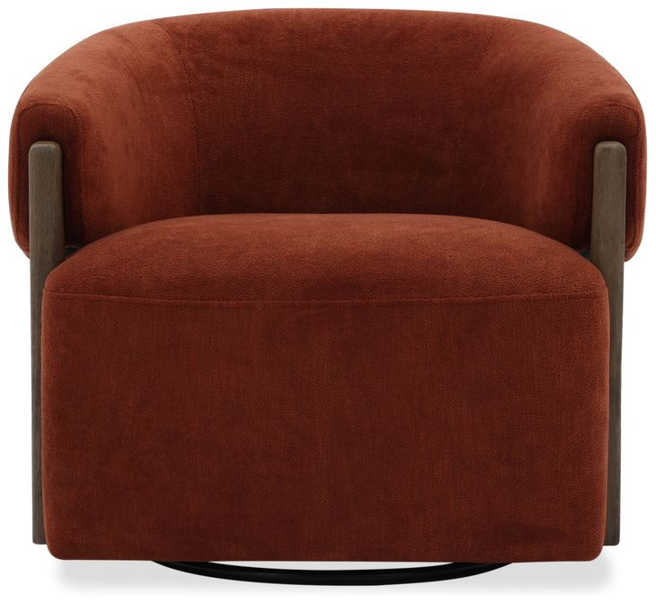 Finley Island Rust Swivel Accent Chair