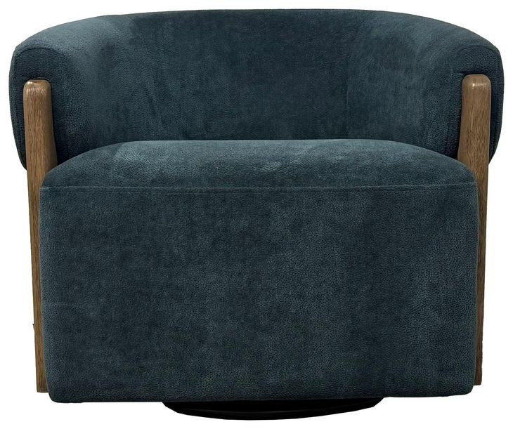 Finley Island Teal Swivel Accent Chair