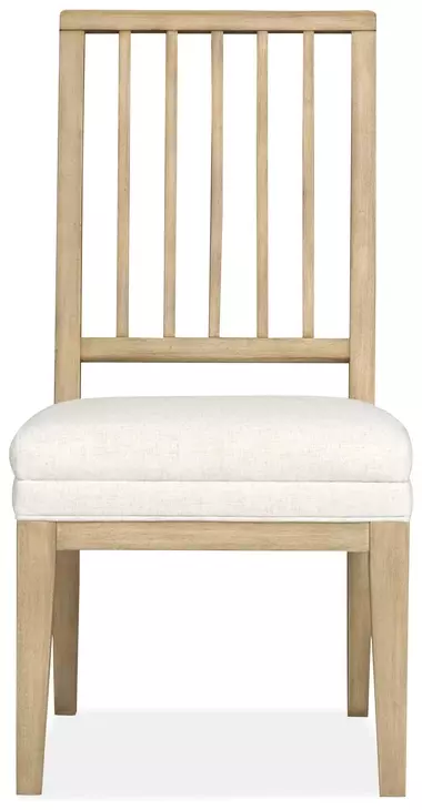 Coventry White Upholstered Slat Back Side Chair Set of 2