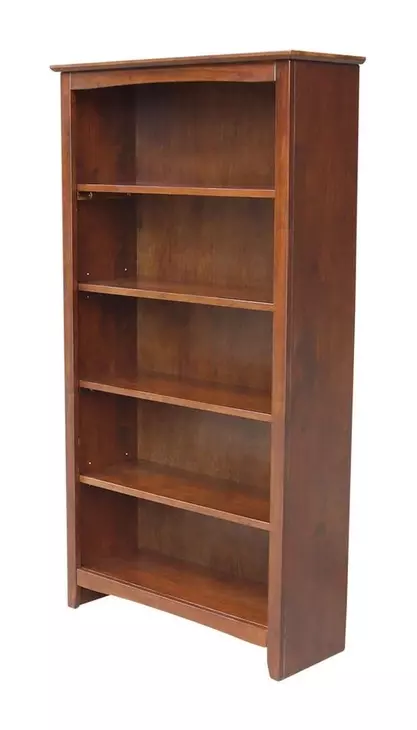 Home Accents Espresso 60" Shaker Bookcase