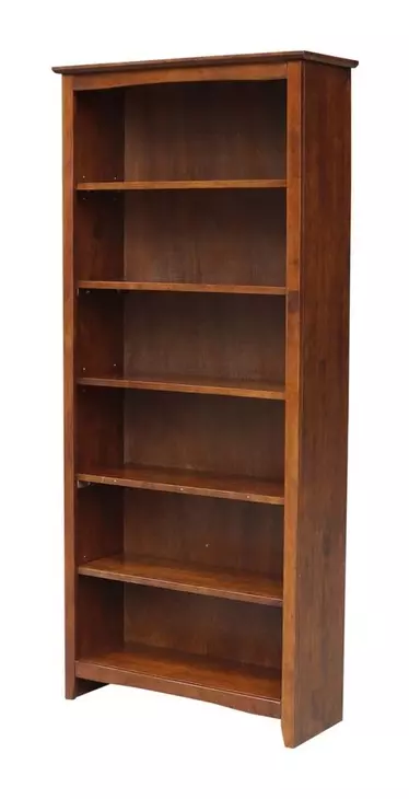 Home Accents Espresso 72" Shaker Bookcase