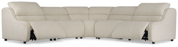Gio Cream 5 Piece Power Reclining Sectional