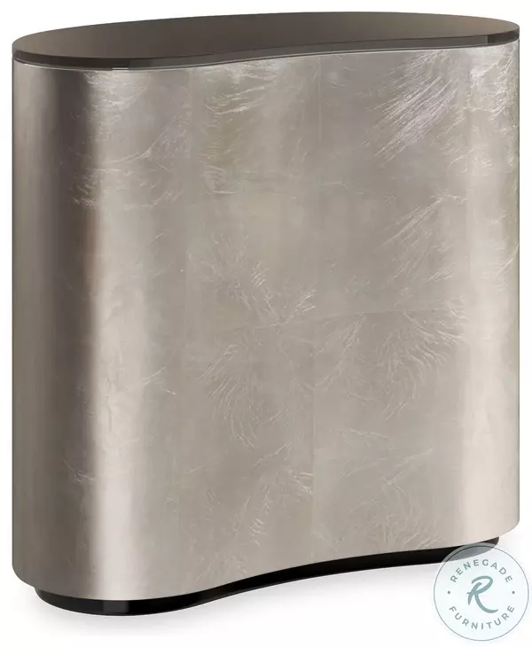Amalie Smoked Bronze And Charcoal Leaf Side Table