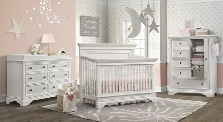 Olivia Brushed White 6 Drawer Dresser
