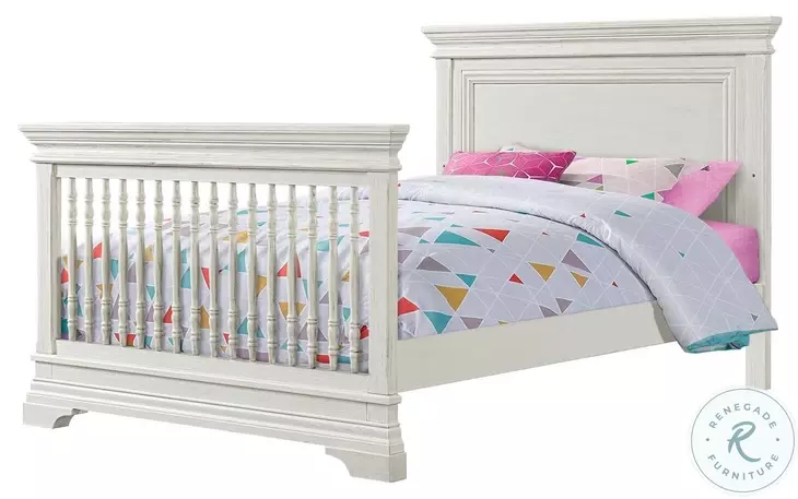 Olivia Brushed White Flat Top Convertible Standard Crib