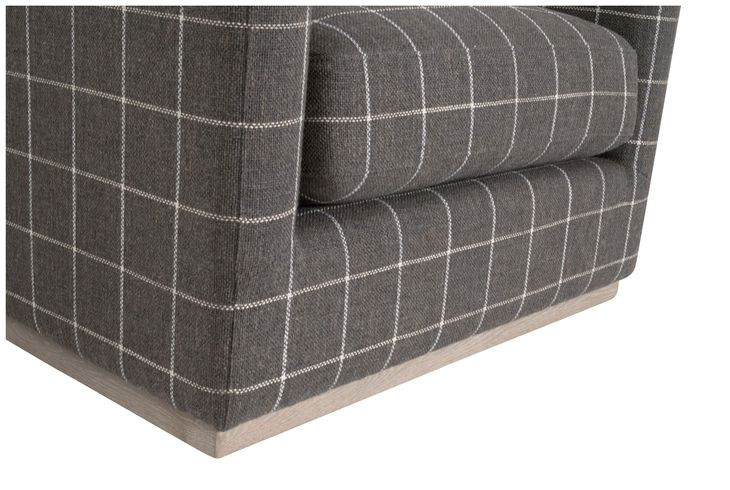 Siena Gray Plinth Base Swivel Club Chair