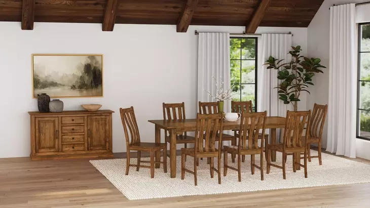 Silverdale Russet Extendable Rectangular Dining Room Set