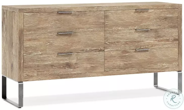 Tribeca Aurum 6 Drawer Dresser With Sled Base