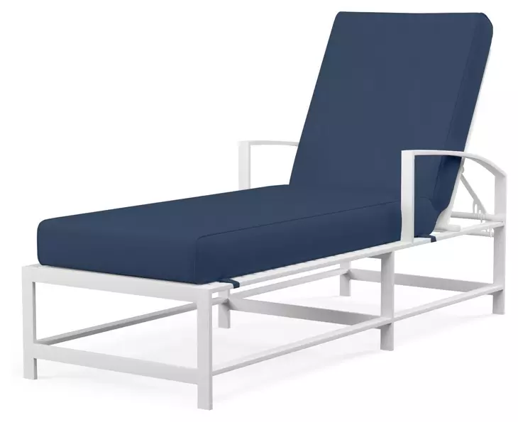 Bristol Spectrum Indigo 76" Outdoor Chaise with Self Welt