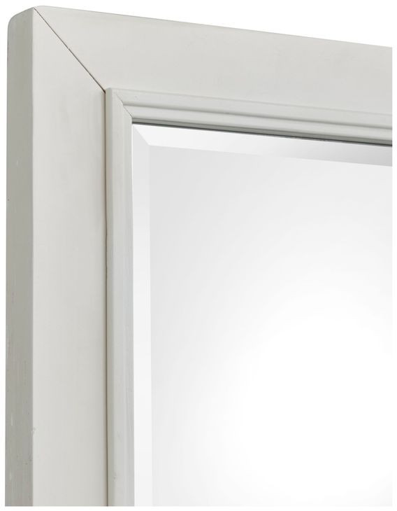 Harborwick Harbor Gray and White Dove 7 Drawer Dresser with Rectangular Mirror