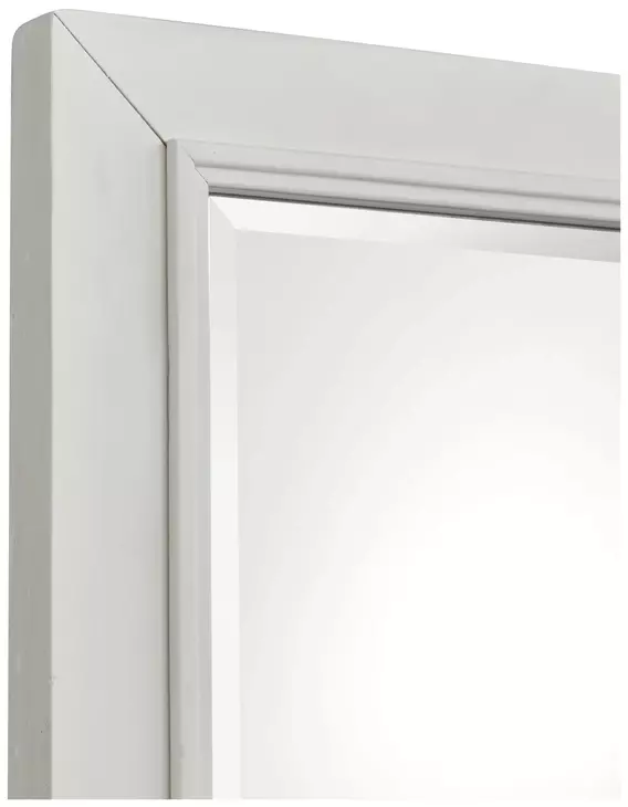 Charleston Harbor Gray and White Dove 7 Drawer Dresser with Rectangular Mirror
