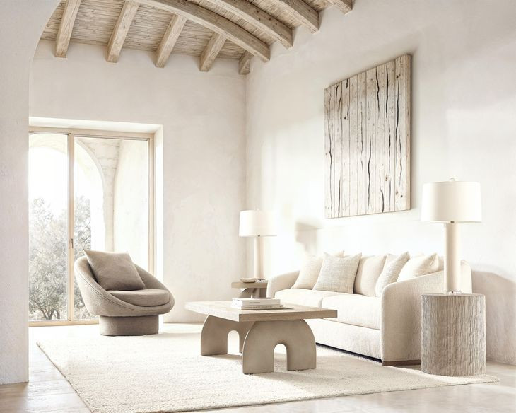 Antibes Warm Roz and Pumice Accent Table