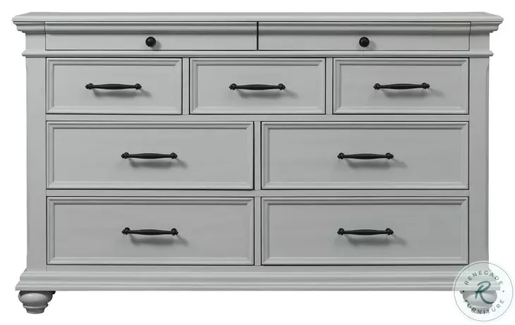grey corner dresser Orion Gray Dresser